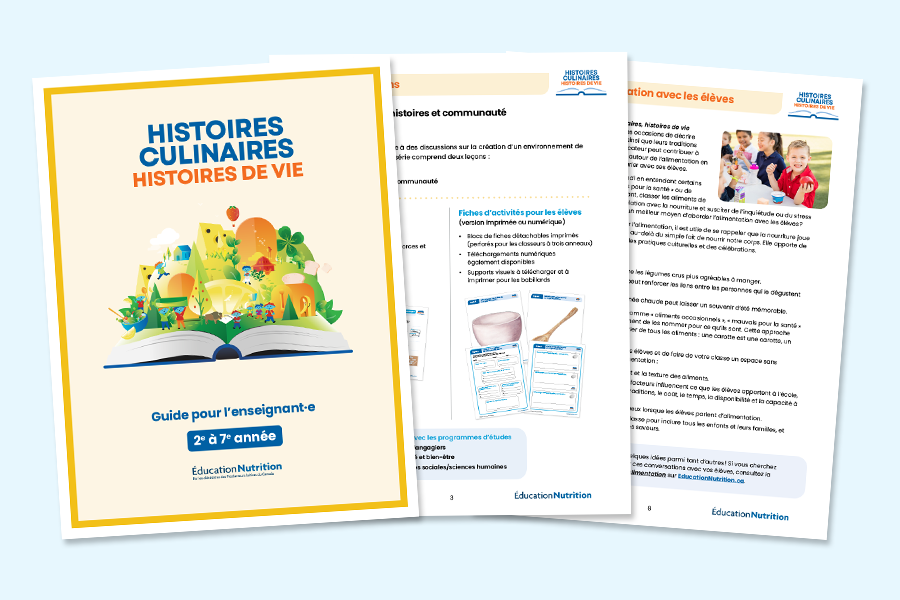 Histoires culinaires, histoires de vie : Guide pour l’enseignant·e