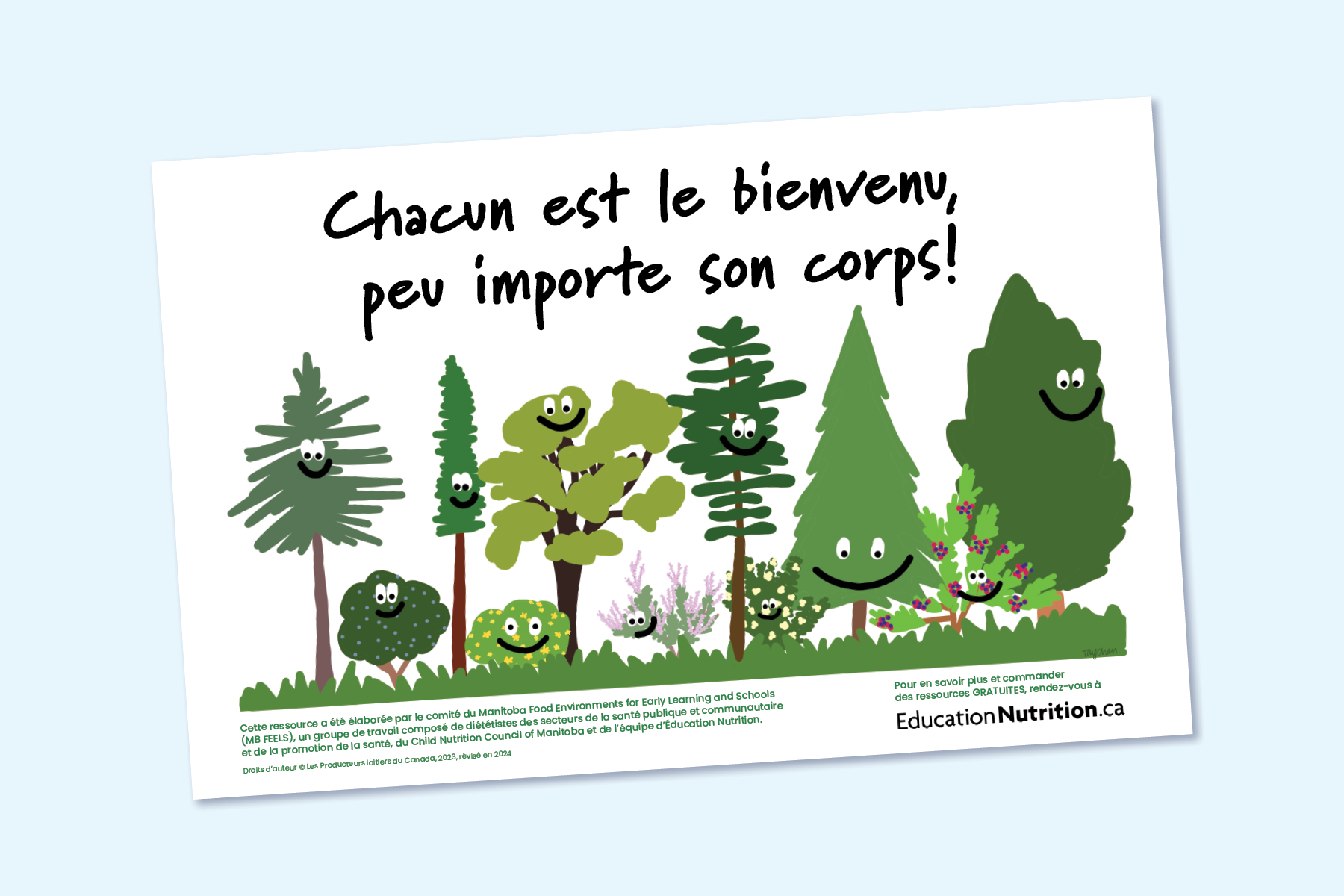 Affiche « Chacun est le bienvenu, peu importe son corps »