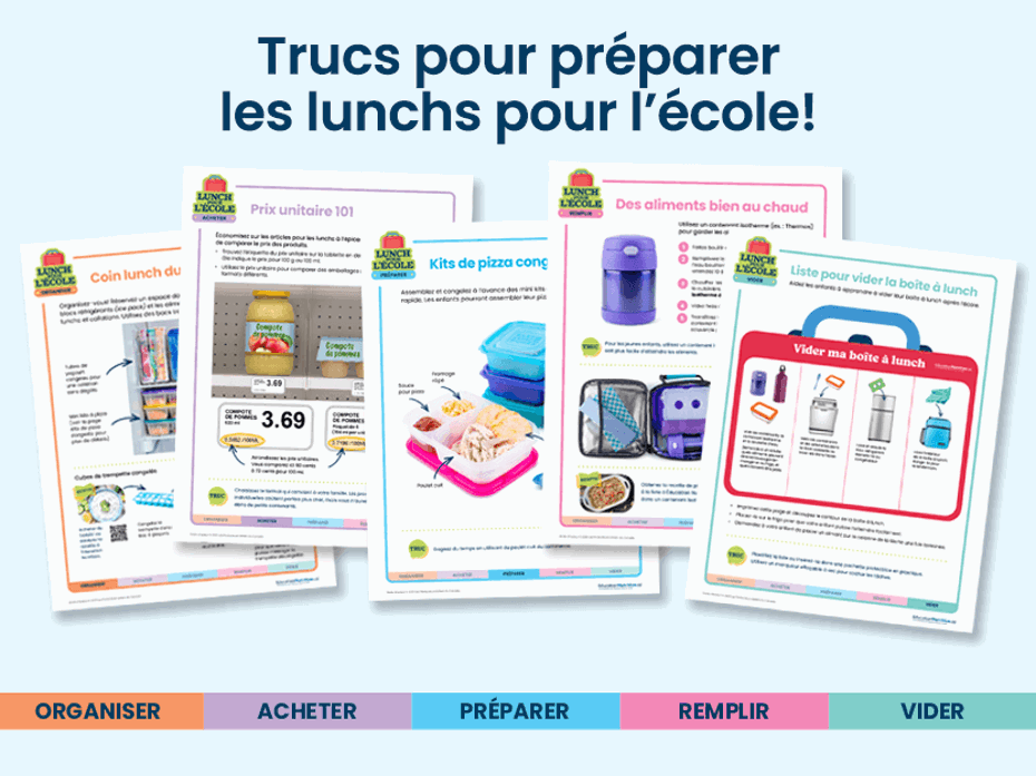 Trucs et astuces pour les lunchs à l’école
