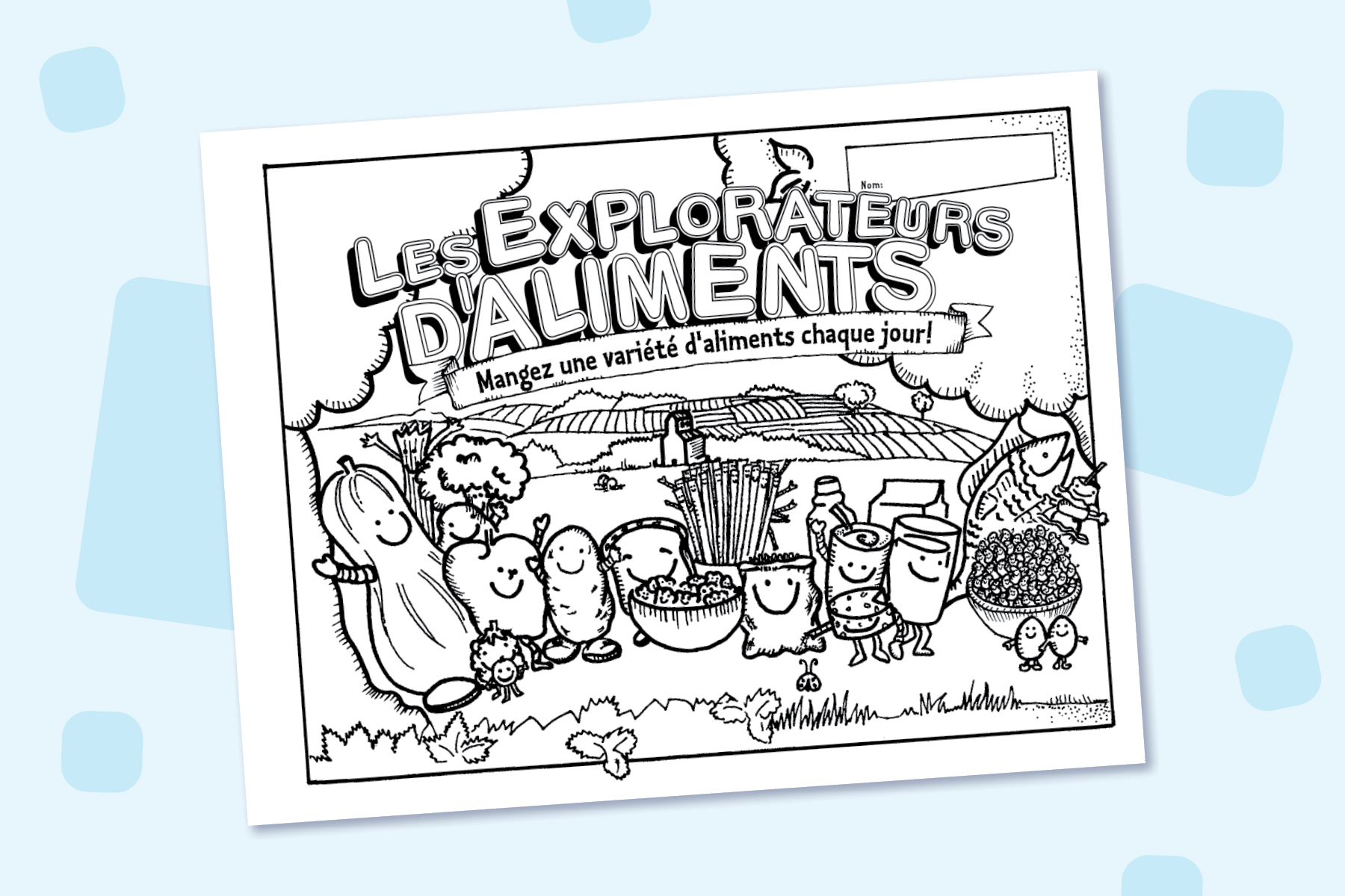 Modèles de journal de bord en français pour « Les explorateurs d’aliments » 